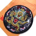 ドラゴン刺繍丸ワッペン