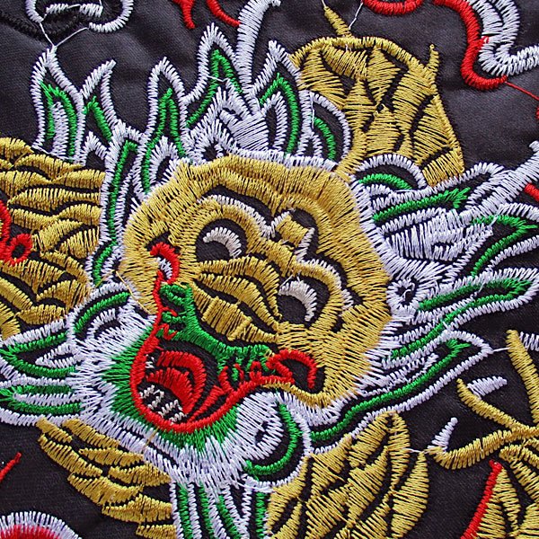 画像3: ドラゴン刺繍丸ワッペン