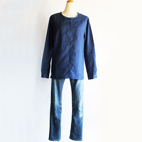 画像4: 1つチャイナボタンネイビー長袖