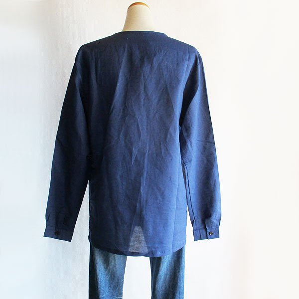 画像6: 1つチャイナボタンネイビー長袖