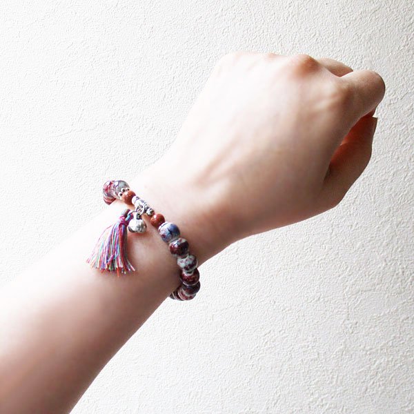 画像6: 貴妃酔ビーズ房つきブレスレット