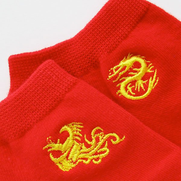 画像3: 龍と鳳凰の刺繍ソックス