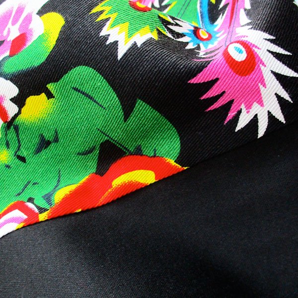 画像6: 黒花布テーブルランナー