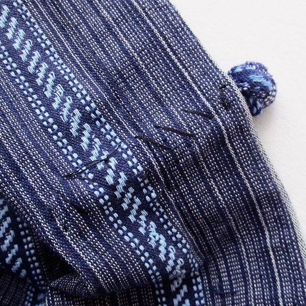 画像9: 紺系ストライプ柄メンズチャイナ半袖