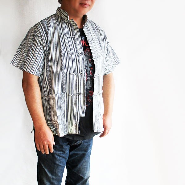 画像6: エスニック風メンズチャイナ半袖
