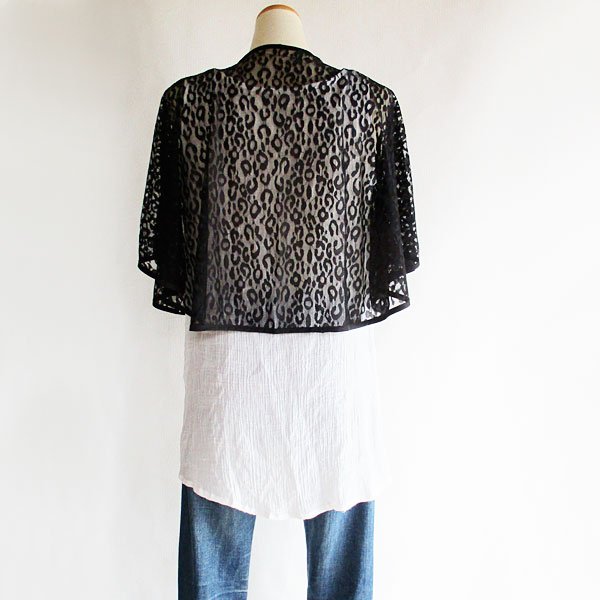 画像6: 黒チャイナショート丈ケープ