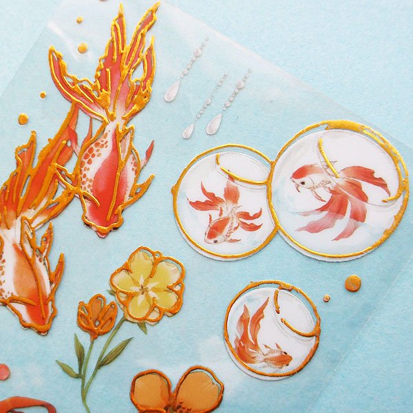 画像4: セルフカット金魚シール