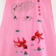 画像1: 双喜金魚刺繍ピンクのれん (1)