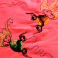 画像4: 珊瑚色金魚刺繍枕カバー