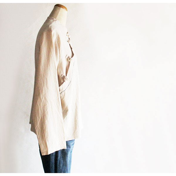 画像4: ライン刺繍チャイナ長袖