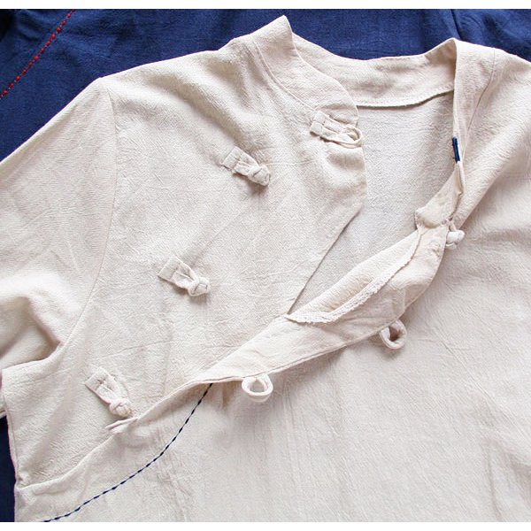画像10: ライン刺繍チャイナ長袖