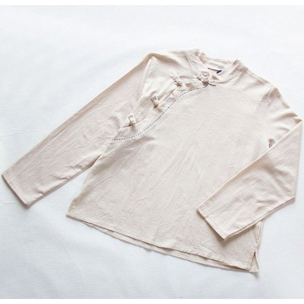 画像9: ライン刺繍チャイナ長袖