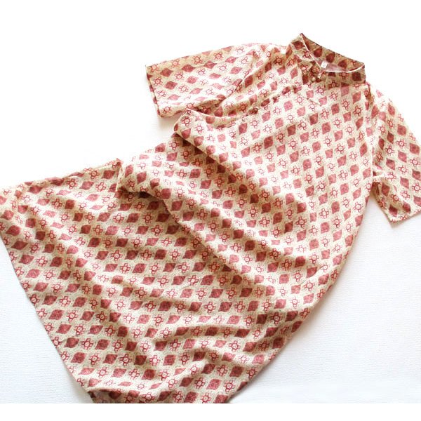 画像7: くるみボタンチャイナ半袖ワンピース