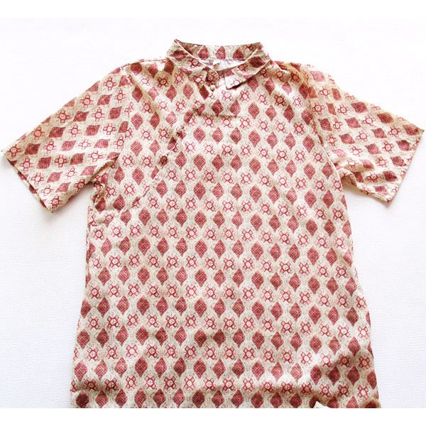 画像8: くるみボタンチャイナ半袖ワンピース