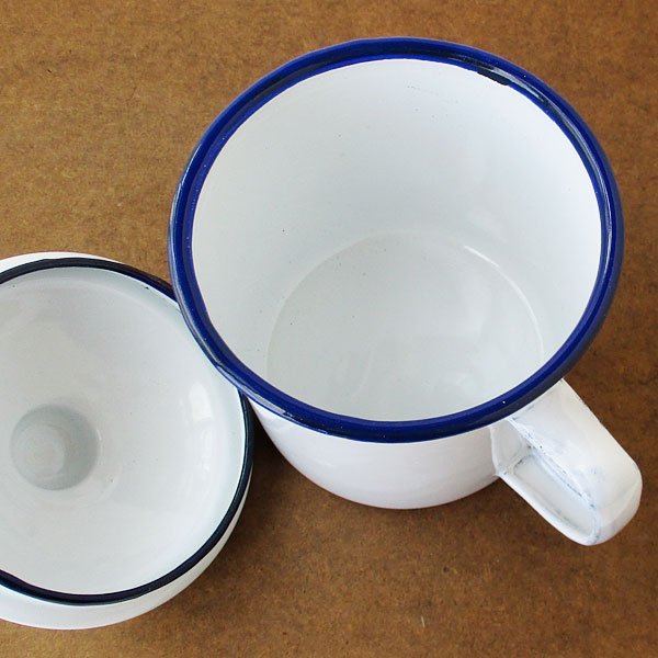 画像3: 花と双喜のフタ付きホーローマグ