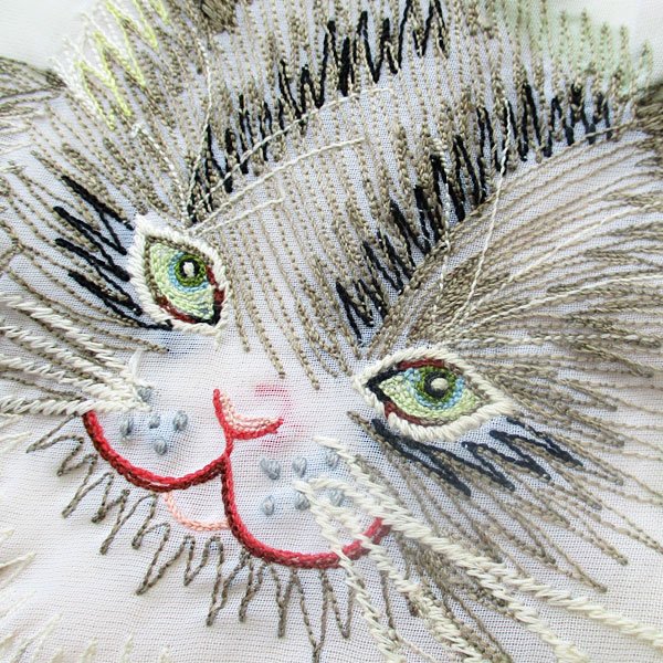 画像5: 猫刺繍フリルまくらカバー