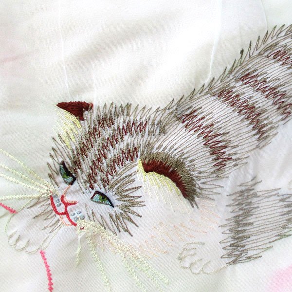 画像4: 猫刺繍フリルまくらカバー