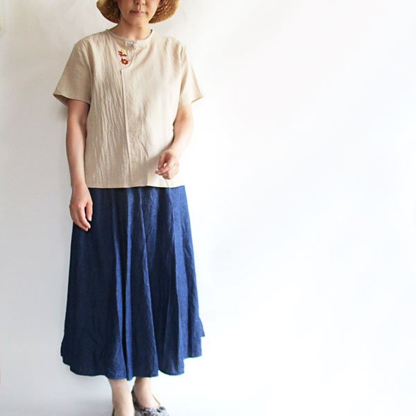 画像6: ワンポイント刺繍チャイナ半袖