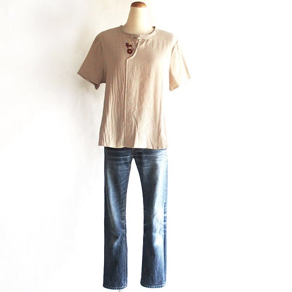 画像3: ワンポイント刺繍チャイナ半袖