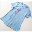 画像7: 水色刺繍チャイナ半袖チュニック