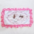 画像1: 金魚刺繍ピンクフリルまくらカバー (1)