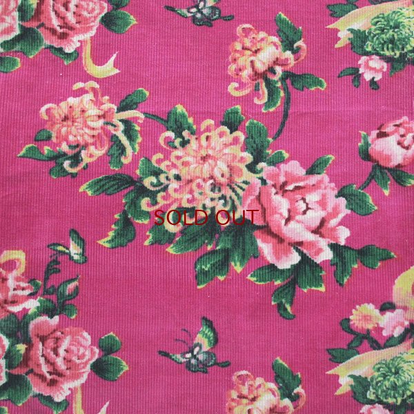 画像4: 花と蝶のコーデュロイ生地