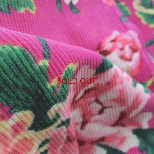画像7: 花と蝶のコーデュロイ生地