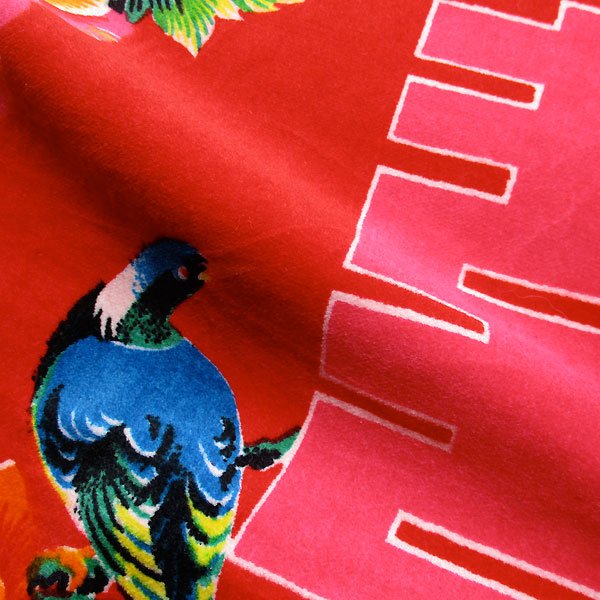 画像5: 双喜と牡丹の花布カット生地 (5)