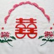 画像3: 双喜孔雀刺繍のれん (3)